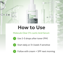 Load image into Gallery viewer, Molecule-Clear 5% Lactic Acid Serum 30ml
