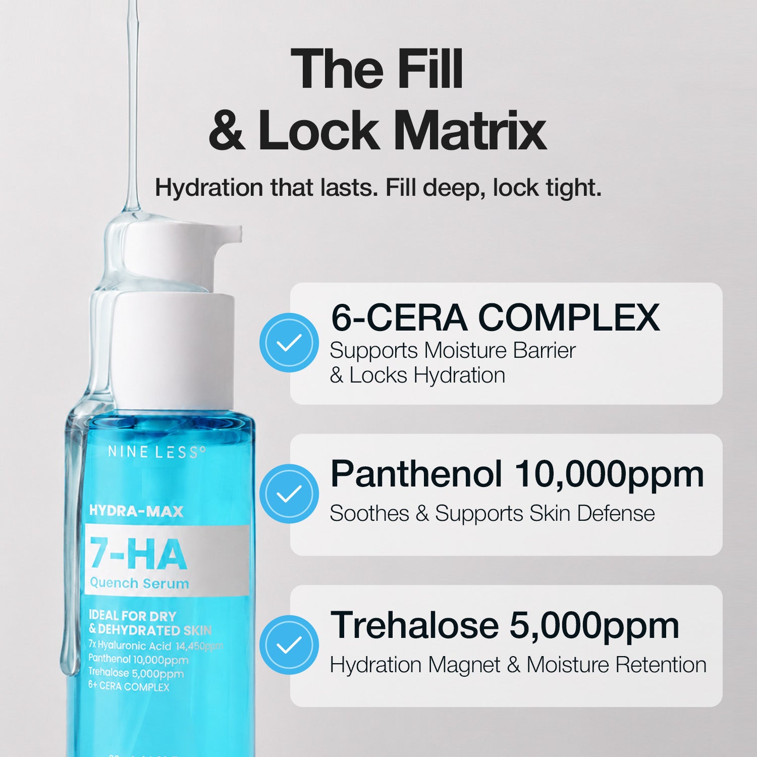 HYDRA-MAX 7-HA Quench Serum 30ml – NINELESS