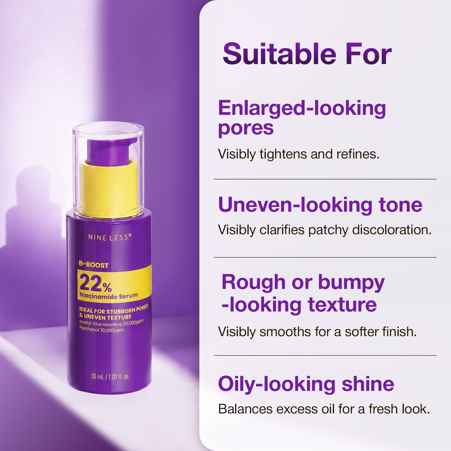 B-BOOST 22% Niacinamide Serum 30ml – NINELESS