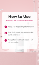 Cargar imagen en el visor de la galería, [MOLECULE-CLEAR] 5% Glycolic Acid Serum 30ml
